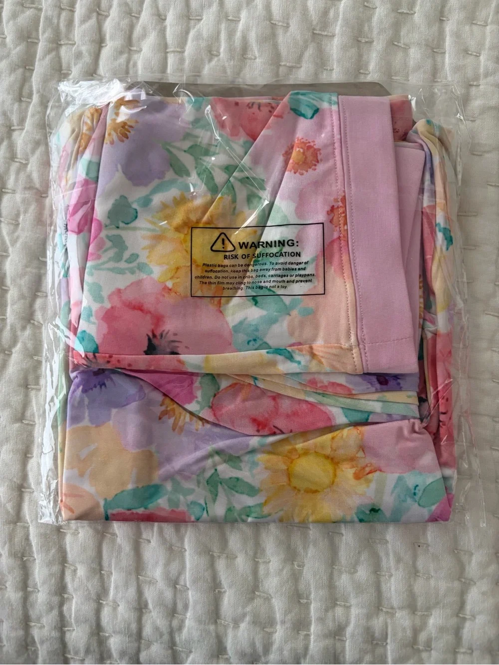 NWT Little Sleepies Bamboo Watercolor Meadow Floral Short Sleeve Tee & Pant Set